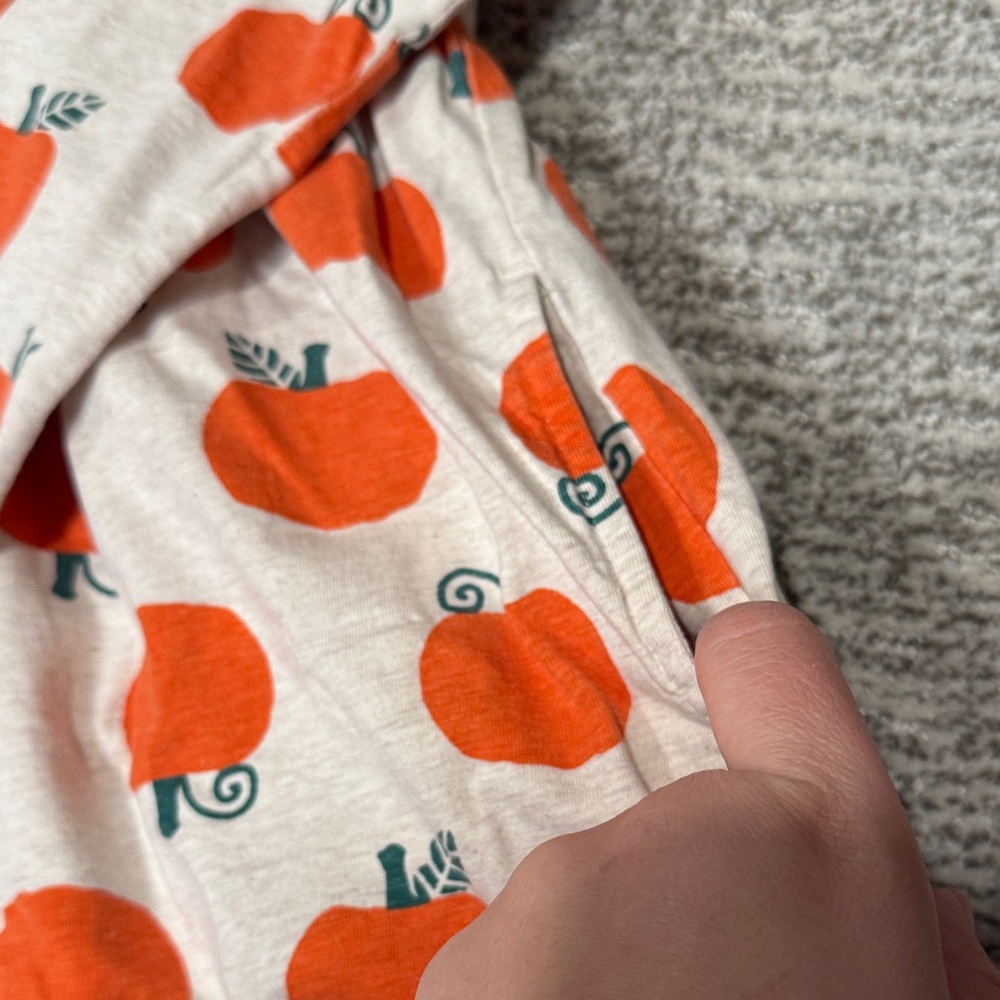 Orange Pumpkin Print Dress - Picture 2 of 6